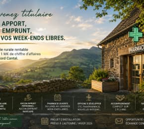 Pharmacie à vendre dans le département Cantal sur Ouipharma.fr