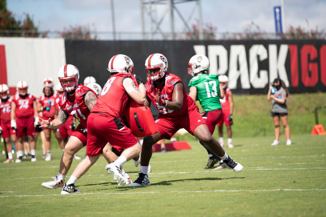 NC State Wolfpack football offensive tackle Tyrone Riley