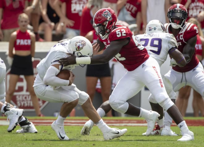 NC State Wolfpack football defensive lineman Ibrahim Kante