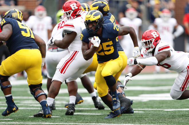 Michigan Wolverines football redshirt sophomore running back Hassan Haskins