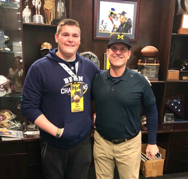 Michigan Wolverines football freshman offensive lineman Zak Zinter