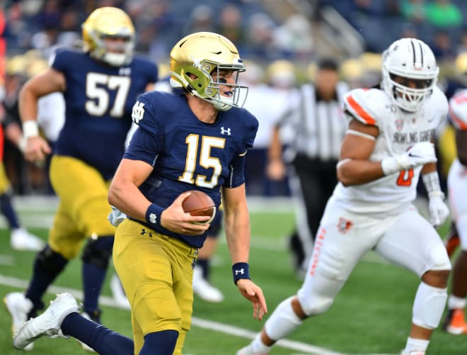 Former Notre Dame and current Boston College quarterback Phil Jurkovec