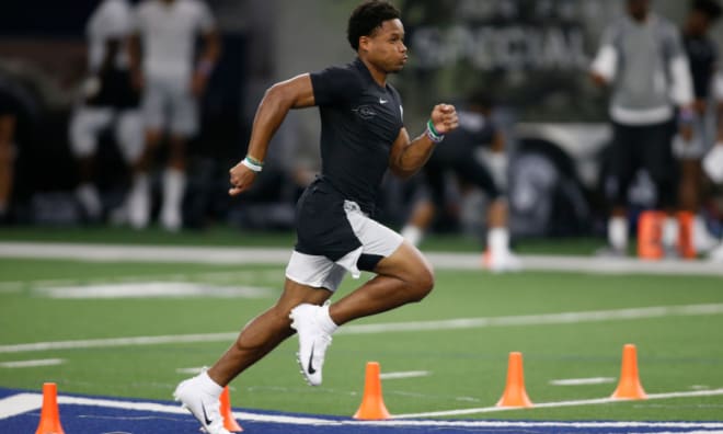Notre Dame freshman running back Chris Tyree
