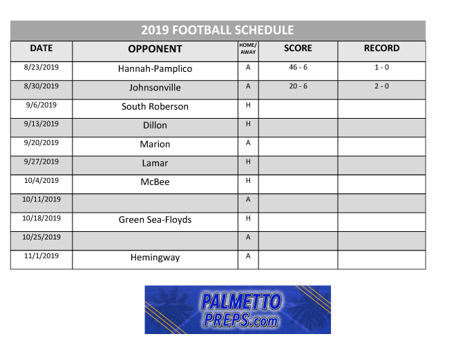 PalmettoPreps Lake View High School Football Schedule and Team Info