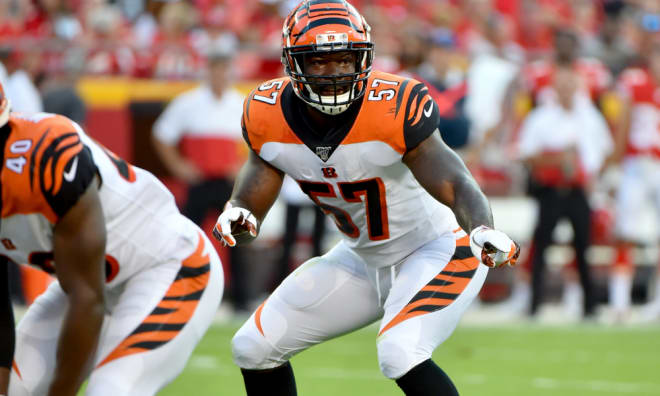Cincinnati Bengals linebacker Germaine Pratt earned nine starts in his rookie season. 