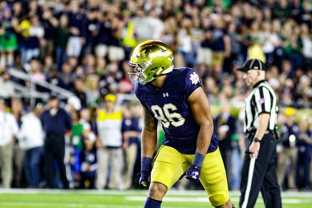 Former Notre Dame Fighting Irish tight end Alizé Mack