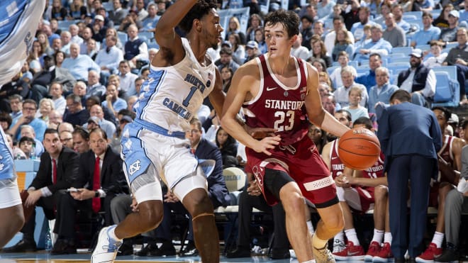 Notre Dame guard Cormac Ryan during his time at Stanford