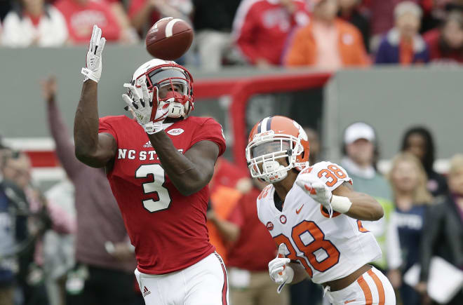 NC State Wolfpack football receiver Kelvin Harmon