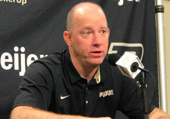 Purdue coach Jeff Brohm's team closes its season Saturday vs. Indiana