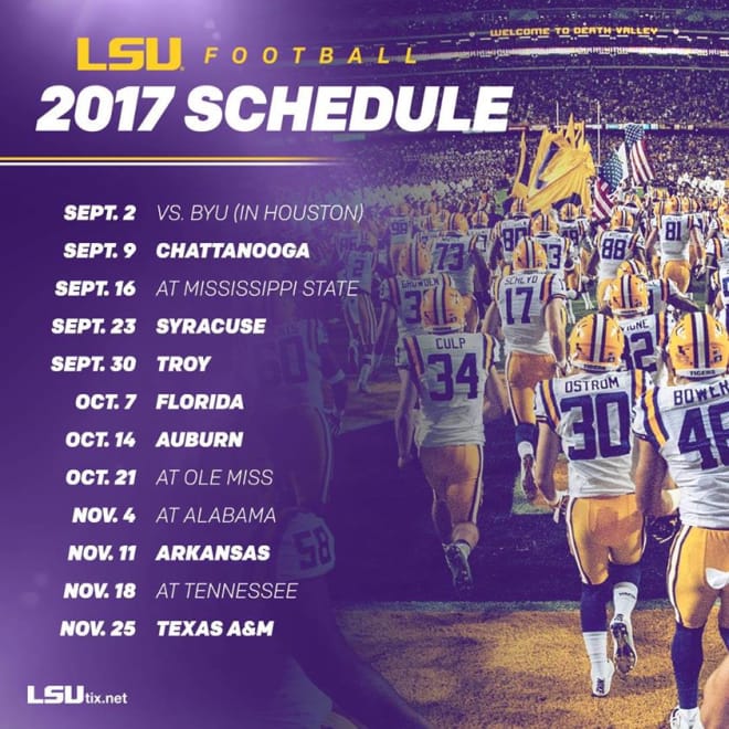 Tigerdetails Sec Releases 2017 Football Schedule