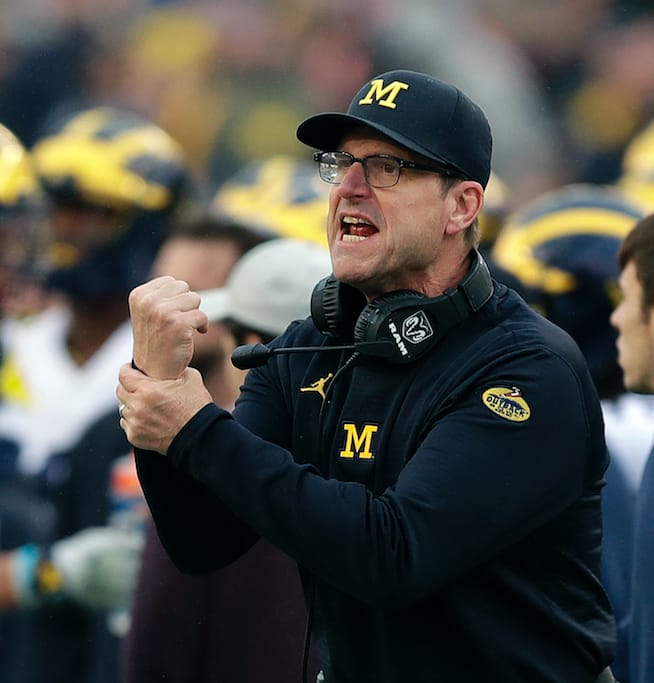 Michigan Wolverines football coach Jim Harbaugh