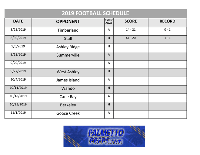 PalmettoPreps Stratford High School Football Schedule and Team Info