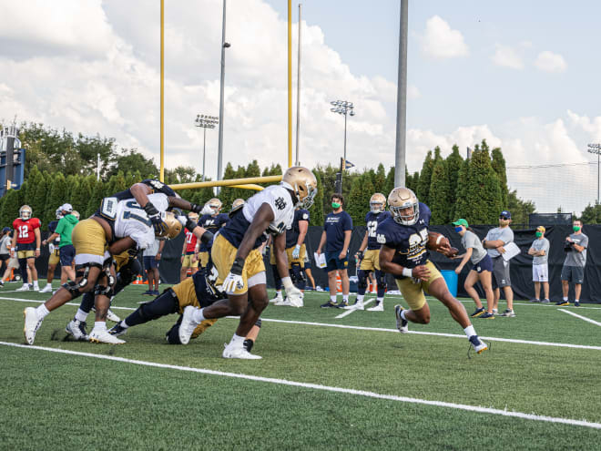 Notre Dame freshman running back Chris Tyree