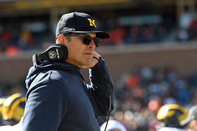 Michigan Wolverines football coach Jim Harbaugh