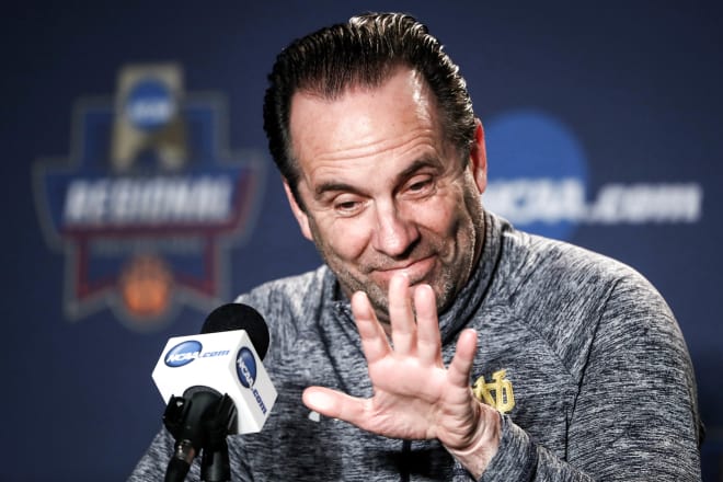 Notre Dame men’s basketball coach Mike Brey