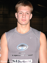 Rob Gronkowski 50 Woodland Hills High School Wolverines White