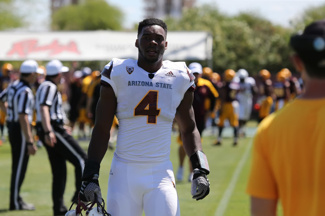 Junior College transfer Linebacker Koron Crump came as advertised in spring practice 