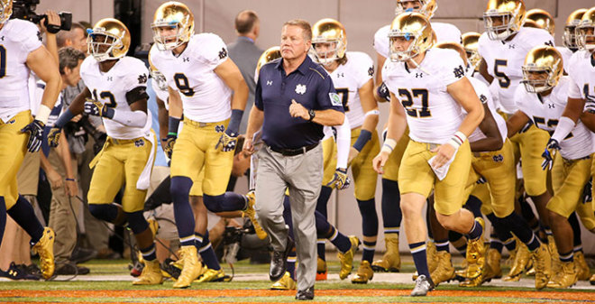 Head coach Brian Kelly's Notre Dame teams have reached a point where it can regularly produce at least a half dozen NFL players per year.