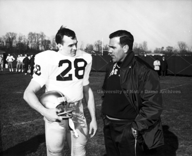 After captaining Ara Parseghian's 1967 team, running back Rocky Belier went to serve in Vietnam.