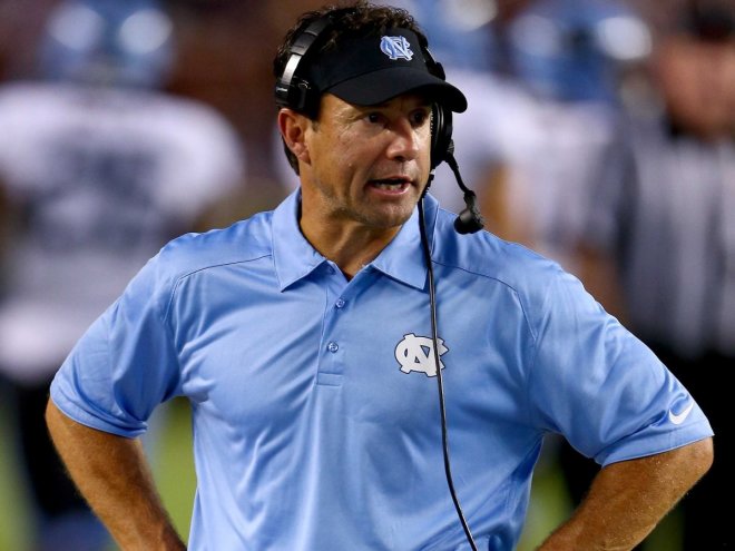 UNC's football coach fielded questions Wednesday from media around the ACC.