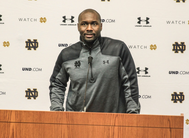Notre Dame all-time rushing leader Autry Denson is one of many prominent alumni who have come back "home" to coach.