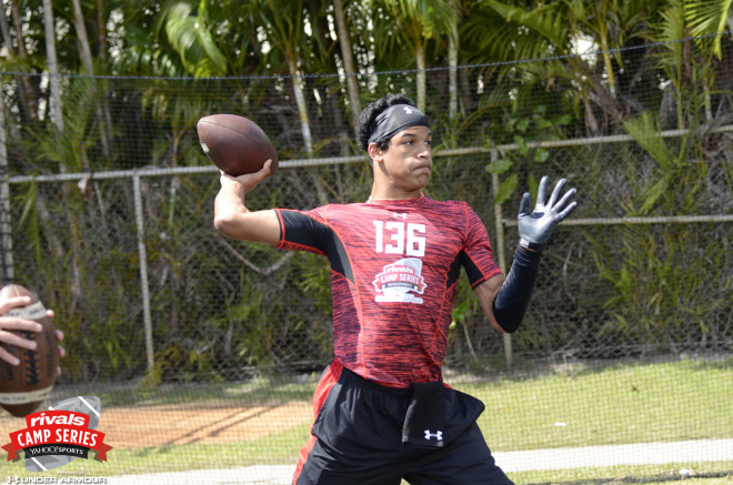 Cann in action at the Rivals Camp Series in Miami