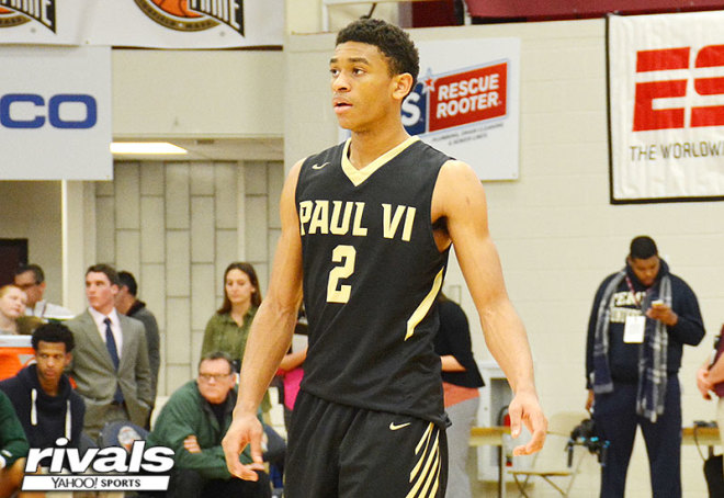 Paul VI point guard Aaron Thompson made his college commitment to Pitt on Mother's Day
