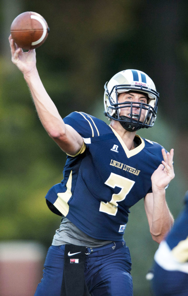 A 1,400-yard passer as a freshman, breaking the school record for passing yards in a game, Lincoln Lutheran sophomore Zach Clausen makes our list of top Nebraska high school underclassman football players for 2016.