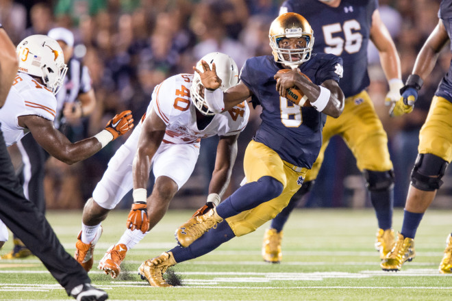 Malik Zaire's performance against Texas was one of Notre Dame's best in 2015.