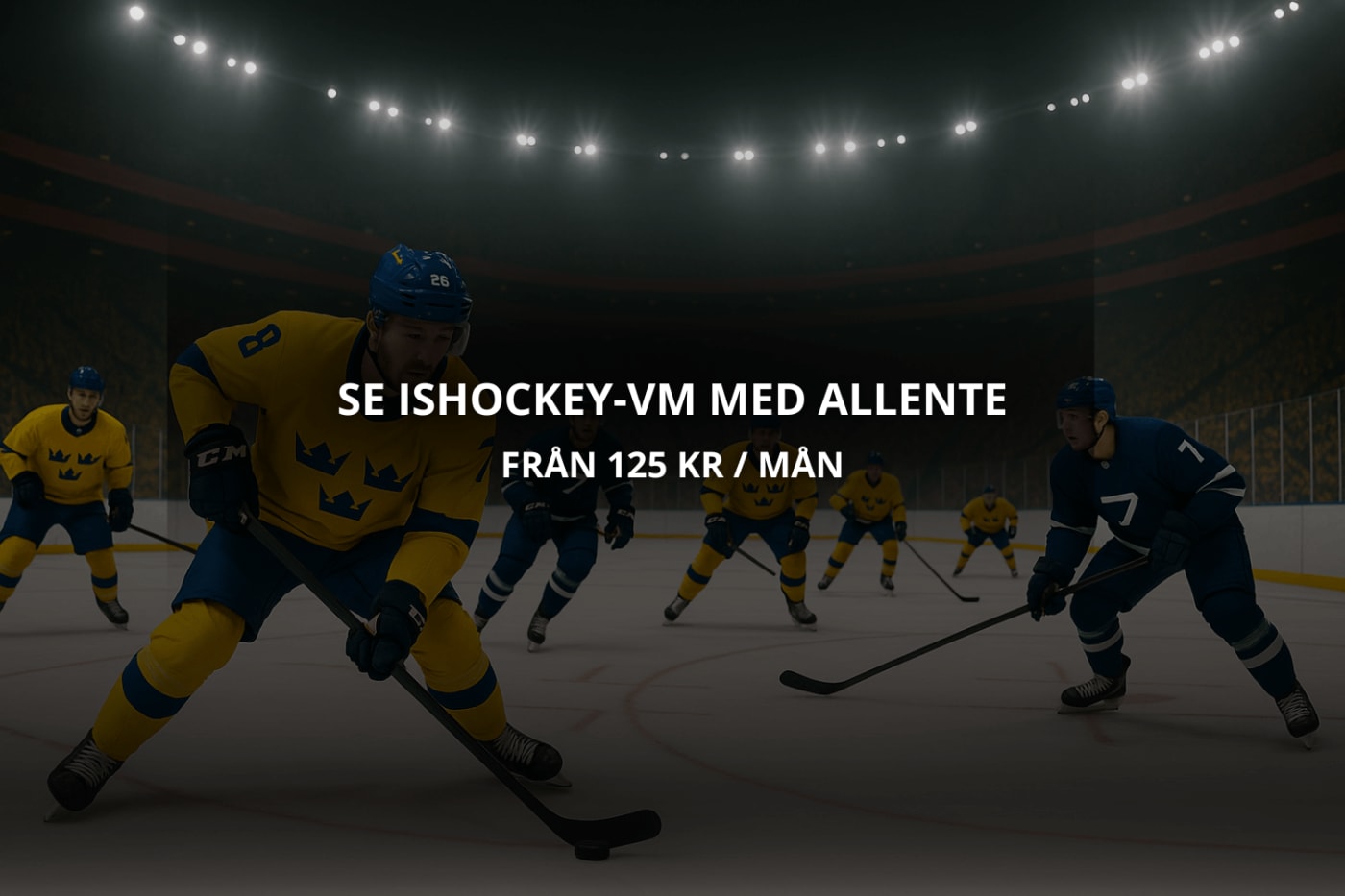 Se Hockey-VM 2025 med Allente – Streama slutspelet från 125 kr/mån