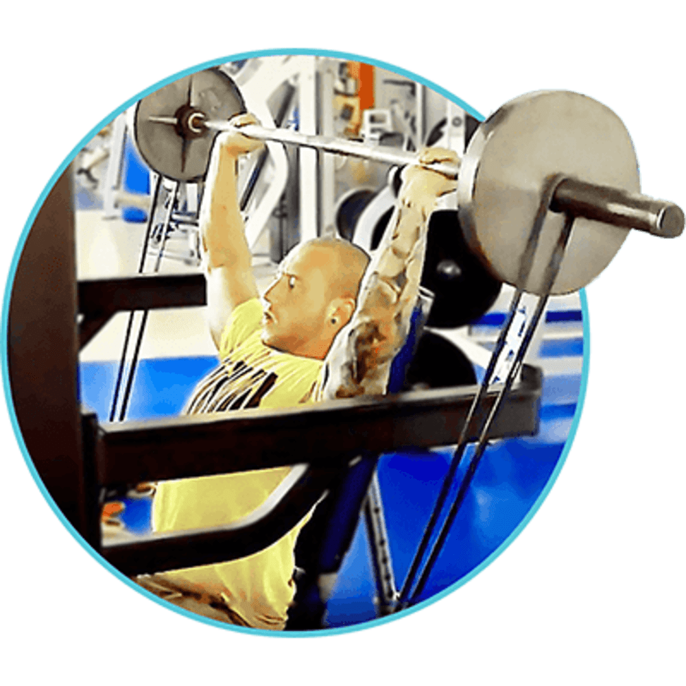 Seated Shoulder Press With Resistance Bands And Weights