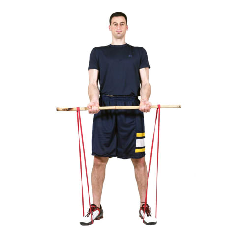 Biceps training with online resistance bands
