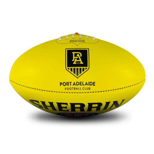 AFL Team Leather Ball - Port Adelaide