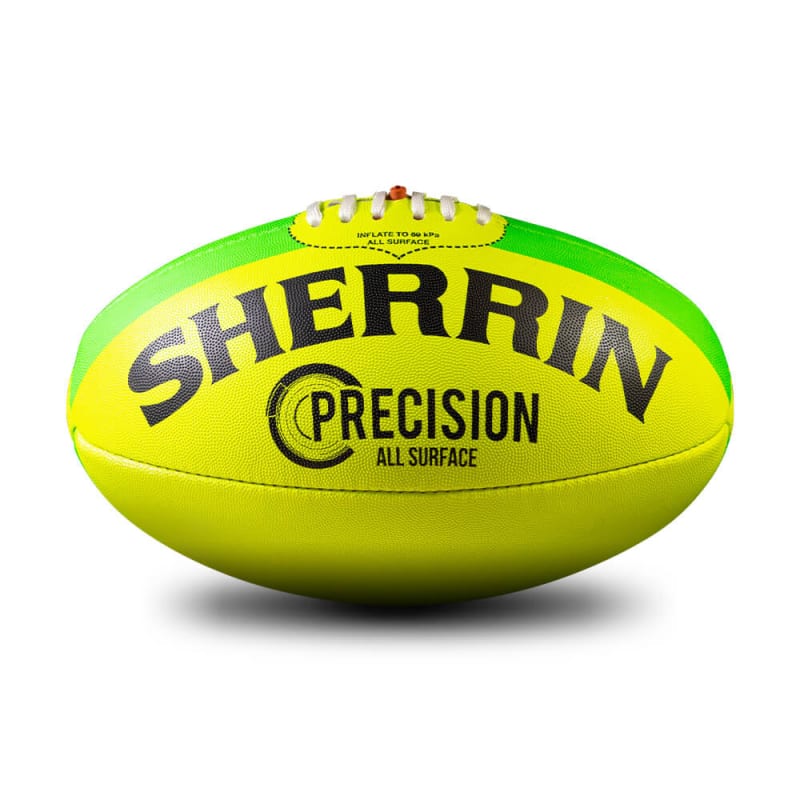 Details about   Sherrin Match AFL Leather Football In Yellow & Red Size 4 & 5 From Sherrin 