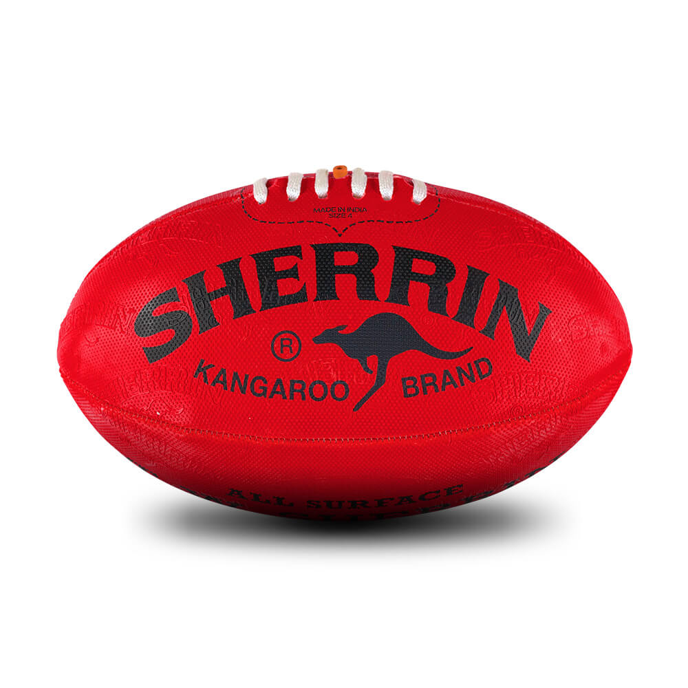 Sherrin KB Synthetic AFL Football In Red Size 4 