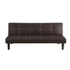 EX-DEMO Homegear Faux Leather Sofa Bed Brown