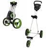 Caddymatic Golf Continental 3 Wheel Folding Golf Push/Pull Trolley White/Green