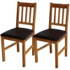 2 x Homegear Solid Oak Dining Chair