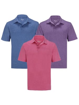 Forgan of St Andrews Premium Heather Golf Shirts 3 Pack - Mens