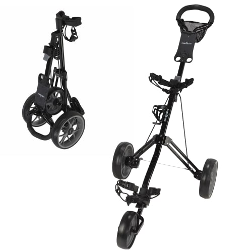 Caddymatic Golf Pro Lite 3 Wheel Golf Trolley Black