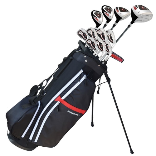 confidence golf mens power v3 club set and stand bag