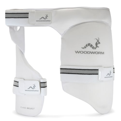 Woodworm Cricket Flame Youth Dual Thigh Pad/Inner Thigh Lower Body Protector, Right Hand