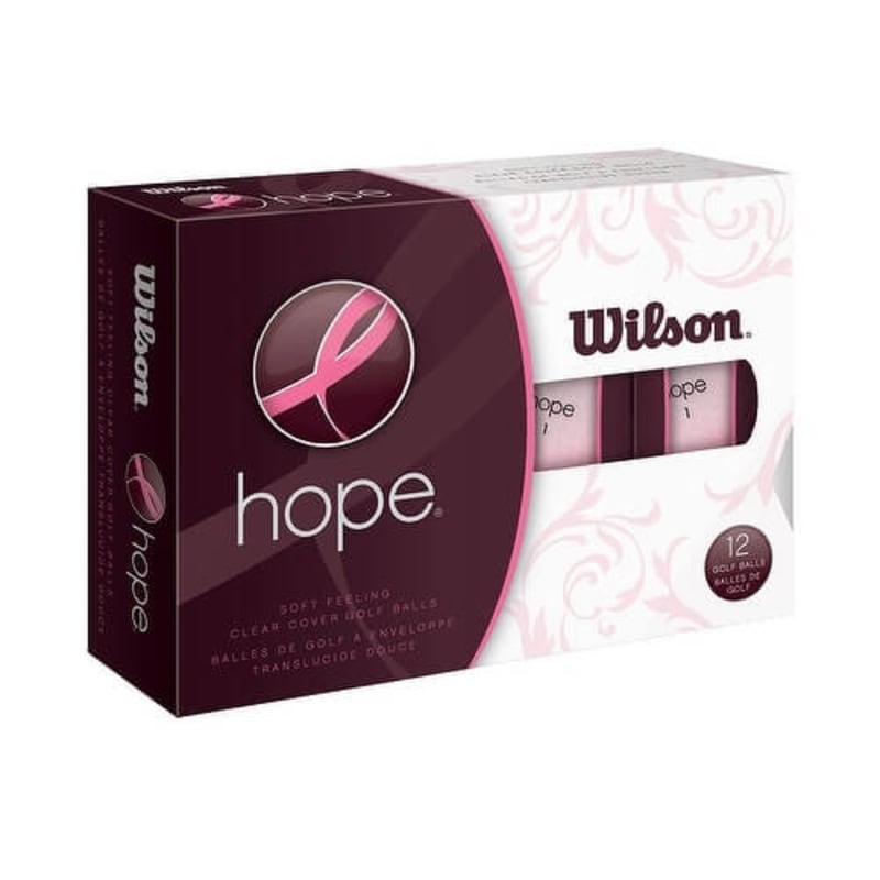 12 Wilson Hope Hot Pink Ladies Golf Balls - Hot Pink