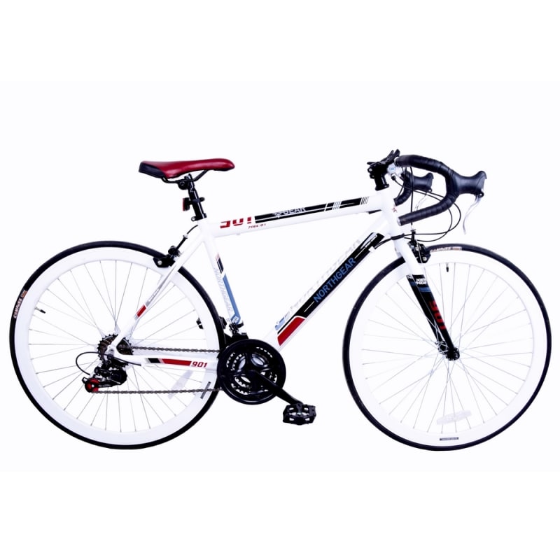 North Gear 901 Road Bike with Shimano Components White / Red