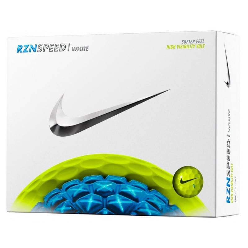 12 Nike RZN Speed White Golf Balls - Volt