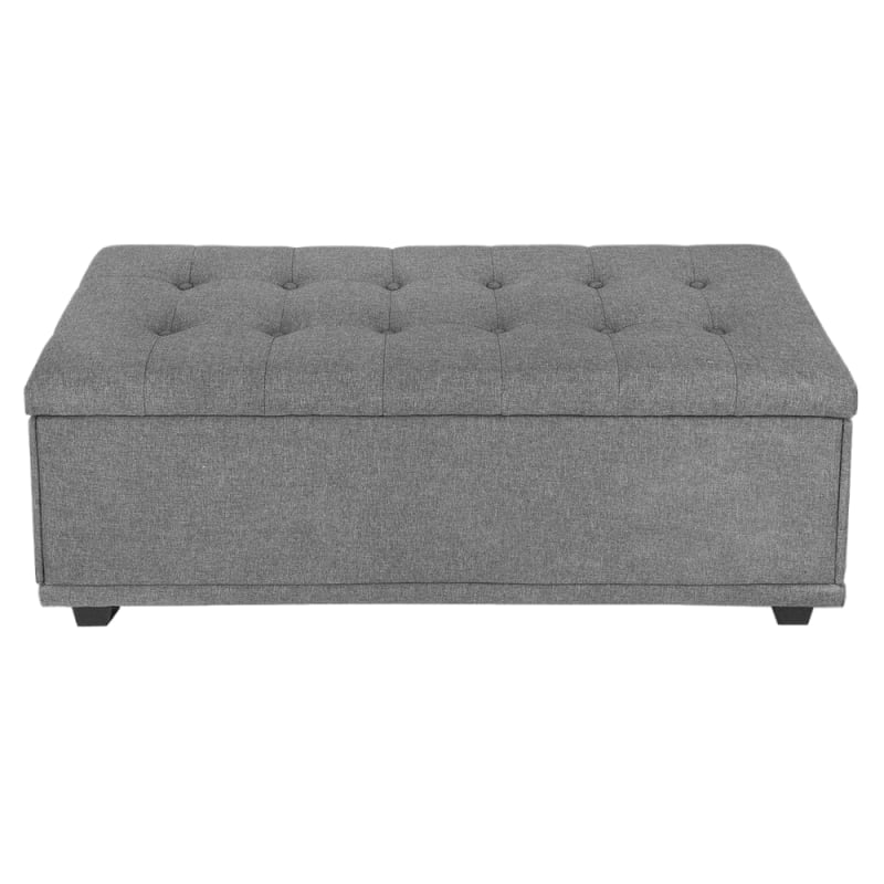 Homegear 47 Large Fabric Ottoman Storage Bench Chest Footrest