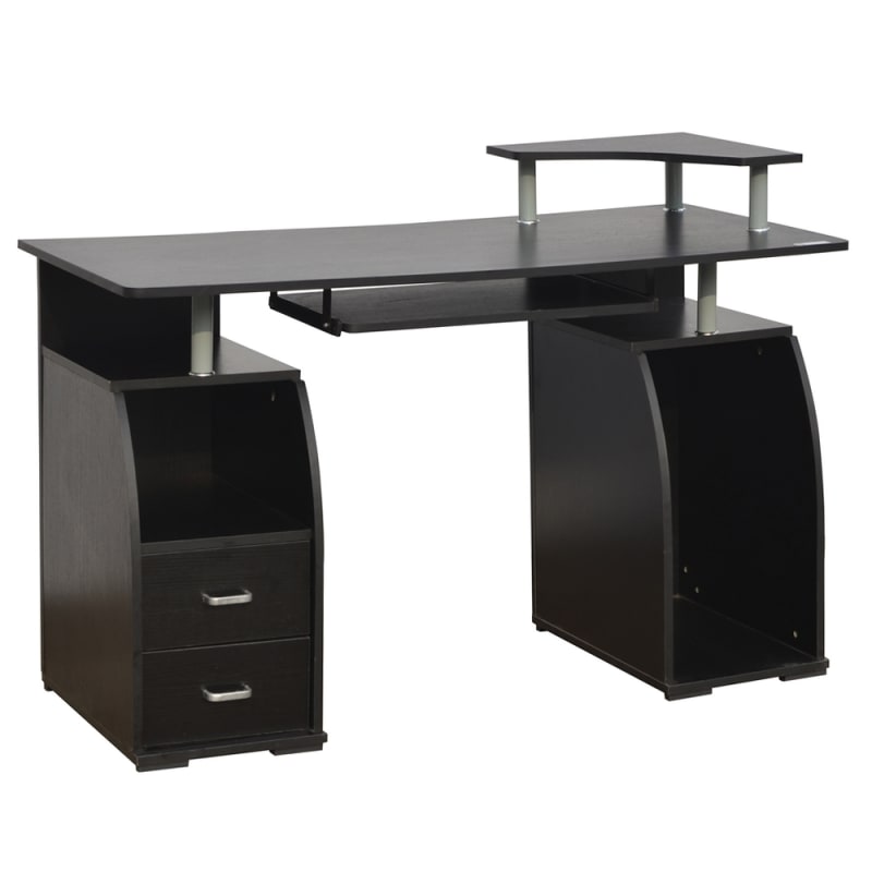 Homegear Home Office 47" Computer Work Desk Black just $99 ...