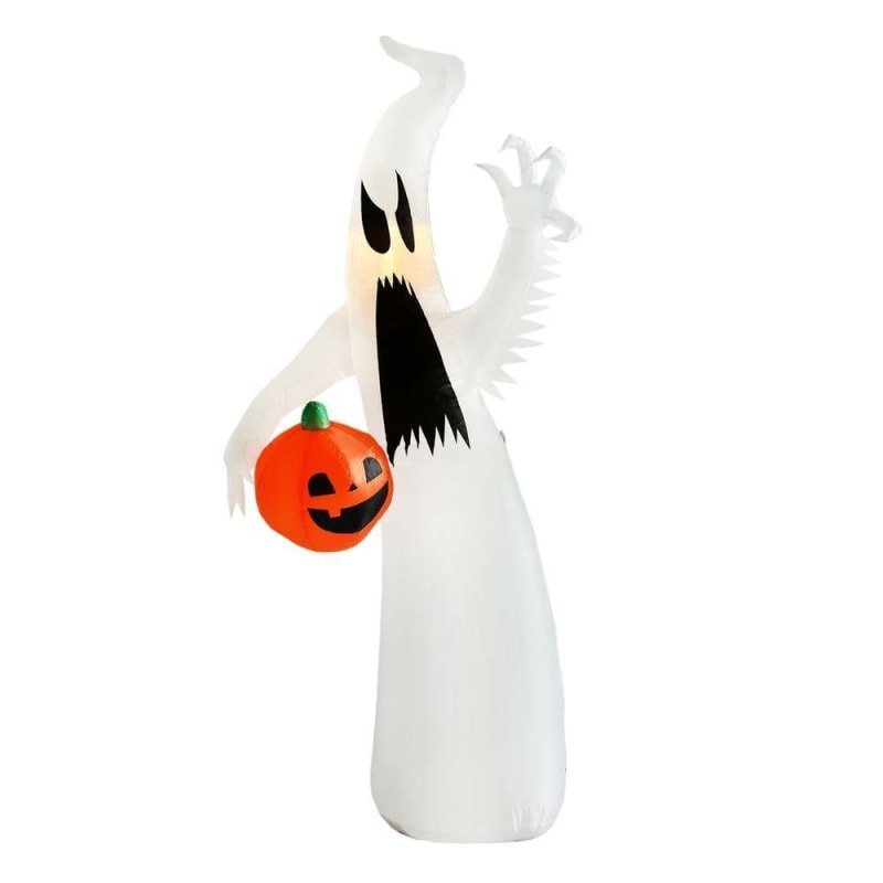 Homegear Halloween Decorations 8 Feet Inflatable Ghost With Led Glow Light