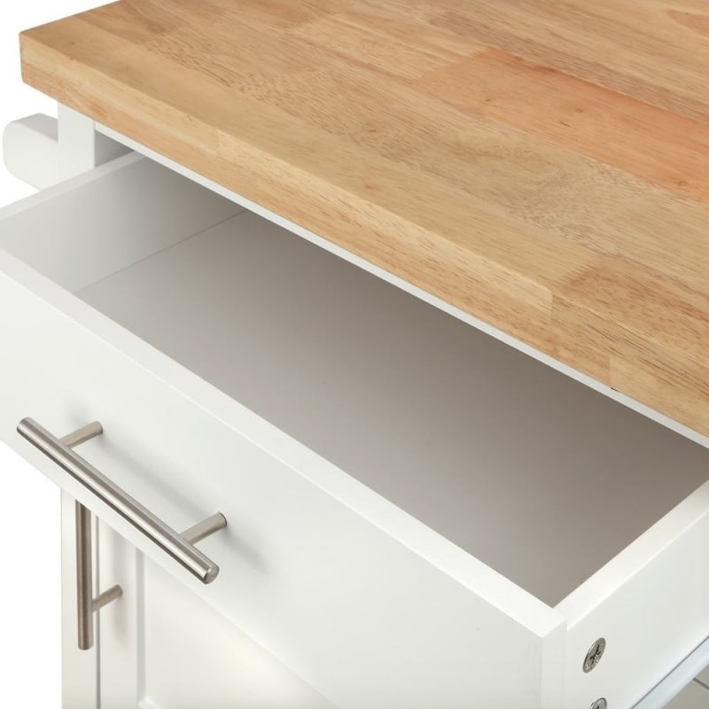Homegear Kitchen Cart Butchers Block with Shelf and ...