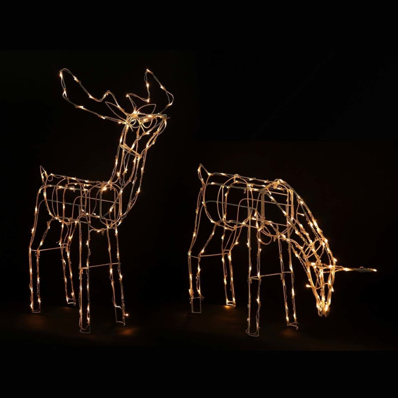 Open Box Homegear Christmas Reindeer Lights Pre Lit Lawn Yard Wire Decoration 2 Pack Indoor Or Outdoor Use Just 41 99 Open Box At Shop247 Com